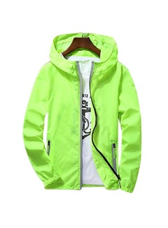 Buy Men/Women Waterproof Windbreaker Jacket green in UAE