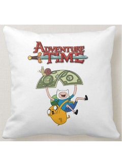 اشتري "وسادة زينة مطبوع عليها عبارة "Adventure Time" أبيض 40x40Ø³Ù†ØªÙŠÙ…ØªØ± في الامارات