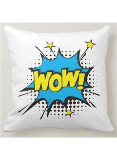 Buy WOW! Printed Pillow White 40x40centimeter in UAE