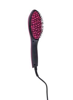 Buy Simply Straight Hair Brush, Hair Straightening Smooth Comb With LCD Display With Temperature Control Adjustable Upto 230 Degree Pink/Black in Saudi Arabia
