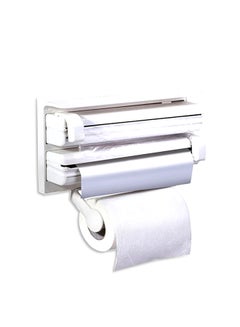 Buy Triple Paper Dispenser White 38.5 X 19 X 7.5 CMcm in UAE