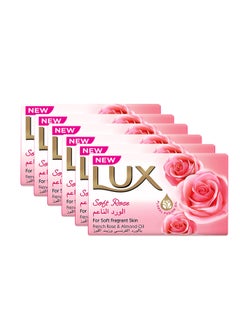 Buy Soft Rose Bar Soap 120g Pack of 6 120grams in UAE