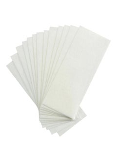 Buy 100-Piece Hair Removal Wax Strip Set Depilatory Paper White in Saudi Arabia