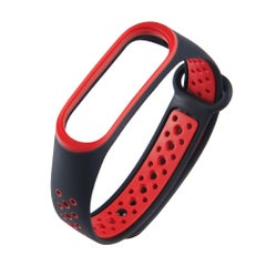 Buy Replacement Wristband For Xiaomi Mi Band 4 Red/Black in Saudi Arabia