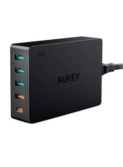 Buy 5 Port USB-C And QC 3.0  45W PD Charging Station,PA-Y23 Black in Saudi Arabia