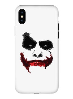 Buy Joker Grin Printed Protective Case Cover For Apple iPhone X/XS White/Red/Black in UAE