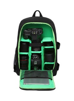 Buy Waterproof DSLR Camera Bag Black/Green in Saudi Arabia