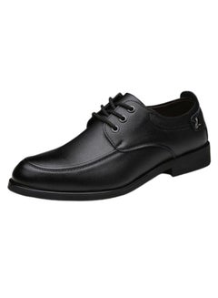 اشتري Lace-up Pointed Oxford Casual Shoes Black في الامارات