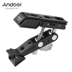 Buy Andoer TC-90 Heavy Duty Clamp Mount Photography Camera Bracket Black in UAE