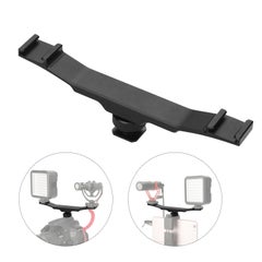 Buy Cold Shoe Mount Extension Dual Bracket Black in UAE