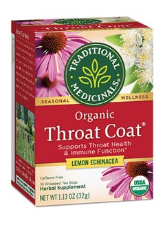 Buy Organic Throat Coat Tea Bags  Lemon Echinacea 16 Pieces in Saudi Arabia