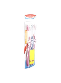 Buy 3-Piece Clean And Flex Soft Toothbrush Set Multicolor in UAE