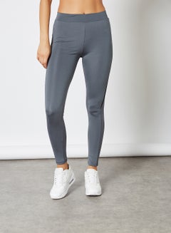 Buy Contrast Panel Leggings Anthracite in UAE