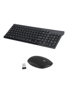 Buy 2-Piece Wireless Keyboard And Mouse Set Black in UAE