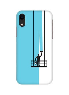 Buy Protective Case Cover For Apple iPhone XR Paint Hanger (Blue) in UAE