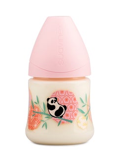Buy Panda Silicone Feeding Bottle Pink  150ML in UAE