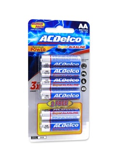 Buy Pack Of 6 Super Alkaline Battery Blue/Silver in UAE
