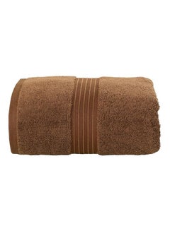 Buy 1-Piece 100% Combed Cotton 600 GSM Quick Dry Highly Absorbent Thick Soft Hotel Quality for Bath and Spa Bath Sheet Brown 80x190cm in UAE