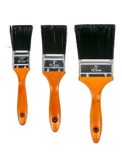 Buy 3-Piece Polyester Paint Brush Set Tan/Black Brush A-1.5, Brush B-2, Brush C-3inch in Saudi Arabia