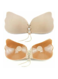 Buy Butterfly Strapless Silicone Bra Beige in Saudi Arabia