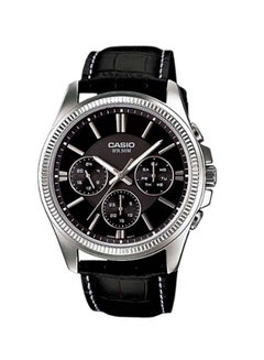اشتري Men's Leather Analog Wrist Watch MTP-1375L-1AVDF في مصر