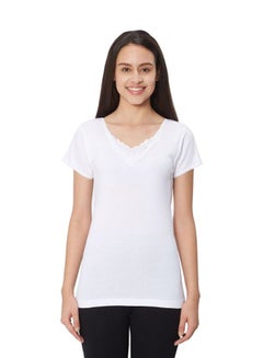Buy Solid Undershirt White in UAE