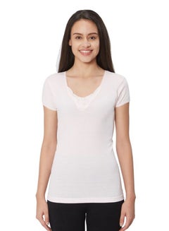 Buy Solid Undershirt Ivory in UAE