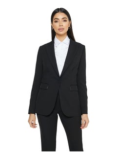 Buy Tailored Long Sleeve Blazer Black in UAE