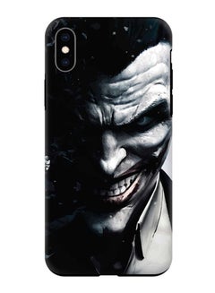 Buy Arkham Joker Printed Protective Case Cover For Apple iPhone XS Max Grey/Black in UAE