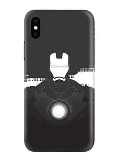 Buy Iron Man Beam Printed Protective Case Cover For Apple iPhone X/XS Black/White in Saudi Arabia