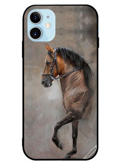 Buy Protective Case Cover For Apple iPhone 12 Vintage Picture Of Horse in Saudi Arabia