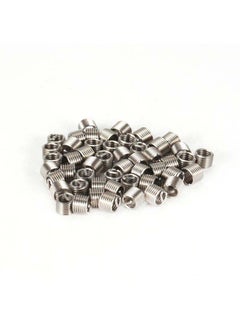 Buy 50-Piece Threaded Inserts Helicoil Screw Sleeve Set Silver in Saudi Arabia