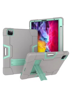 Buy Protective Case Cover For Apple iPad Pro Grey/Mint Green in UAE