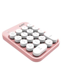 Buy 2.4G Wireless Numeric 18-Keys Digital Keyboard Pink/White in UAE