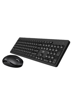 اشتري مجموعة مكونة من لوحة مفاتيح وماوس لاسلكيين طِراز IK7300 أسود في الامارات