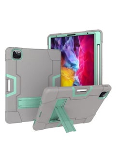 Buy Protective Case Cover For Apple iPad Pro Grey/Green in UAE