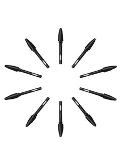 Buy 10-Piece Replacement Graphics Tablet Pen Nibs Set Black in UAE