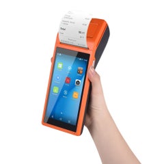 Buy All in One Handheld PDA Printer Smart POS Terminal Wireless Intelligent Payment Portable Printers 21.5 x 8.6 x 5.3cm Orange in UAE