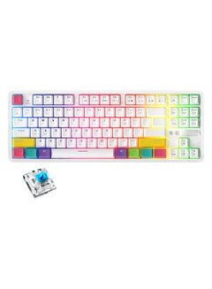 Buy 87 Keys Dual Mode RGB Mechanical Game Keyboard White in Saudi Arabia