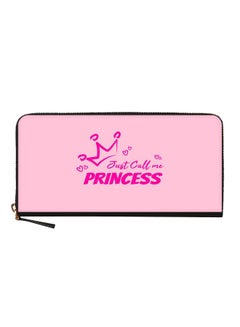 Buy Printed Classic Wallet Purse Pink in UAE