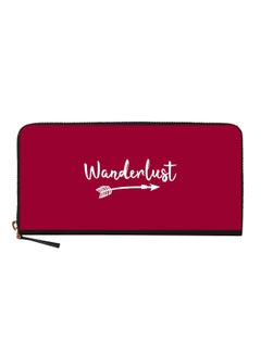 Buy Printed Classic Wallet Purse Red/White in UAE