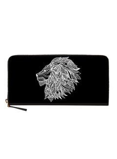 Buy Printed Classic Wallet Purse Black/White in UAE