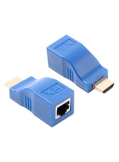 Buy 1080P Pair Of HDMI To RJ45 Extender Blue in UAE