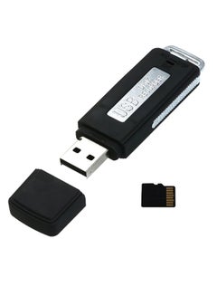 Buy Mini USB Voice Recorder Digital Sound Audio Recorder Dictaphone 8GB USB Flash Drive Recording Device Rechargeable Battery for Lectures Meetings Classes Interviews Black in UAE