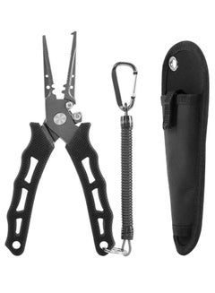 Stainless Steel Fishing Pliers With Sheath And Lanyard 18.5cm