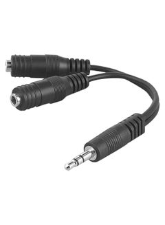 Buy Two Speakers To One Sound Source Cable 3.5mm Black in Egypt