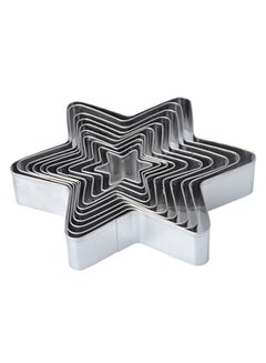 Buy 10-Piece Cookie Cutters Silver in UAE