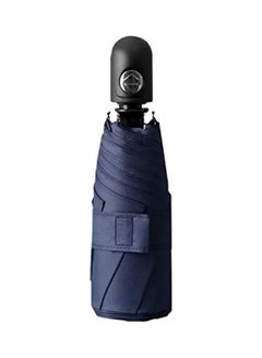 Buy Automatic Vinyl Sun And UV Protection Umbrella blue in Saudi Arabia