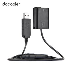 Buy NP-FW50 Dummy Battery + DC Power Bank (5V 2A) USB Adapter Cable Replacement Black in UAE