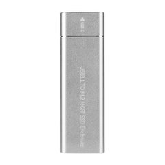 اشتري USB 3.1 To M.2 NGFF SSD Enclosure Adapter Case Silver في الامارات